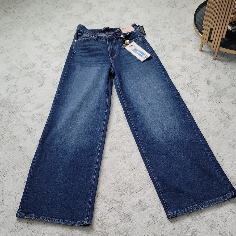 BCBGeneration Indigo Wide Leg Jeans